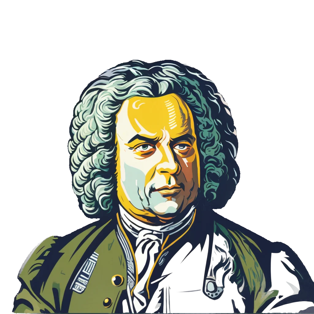 Illustratie van Johann Sebastian Bach