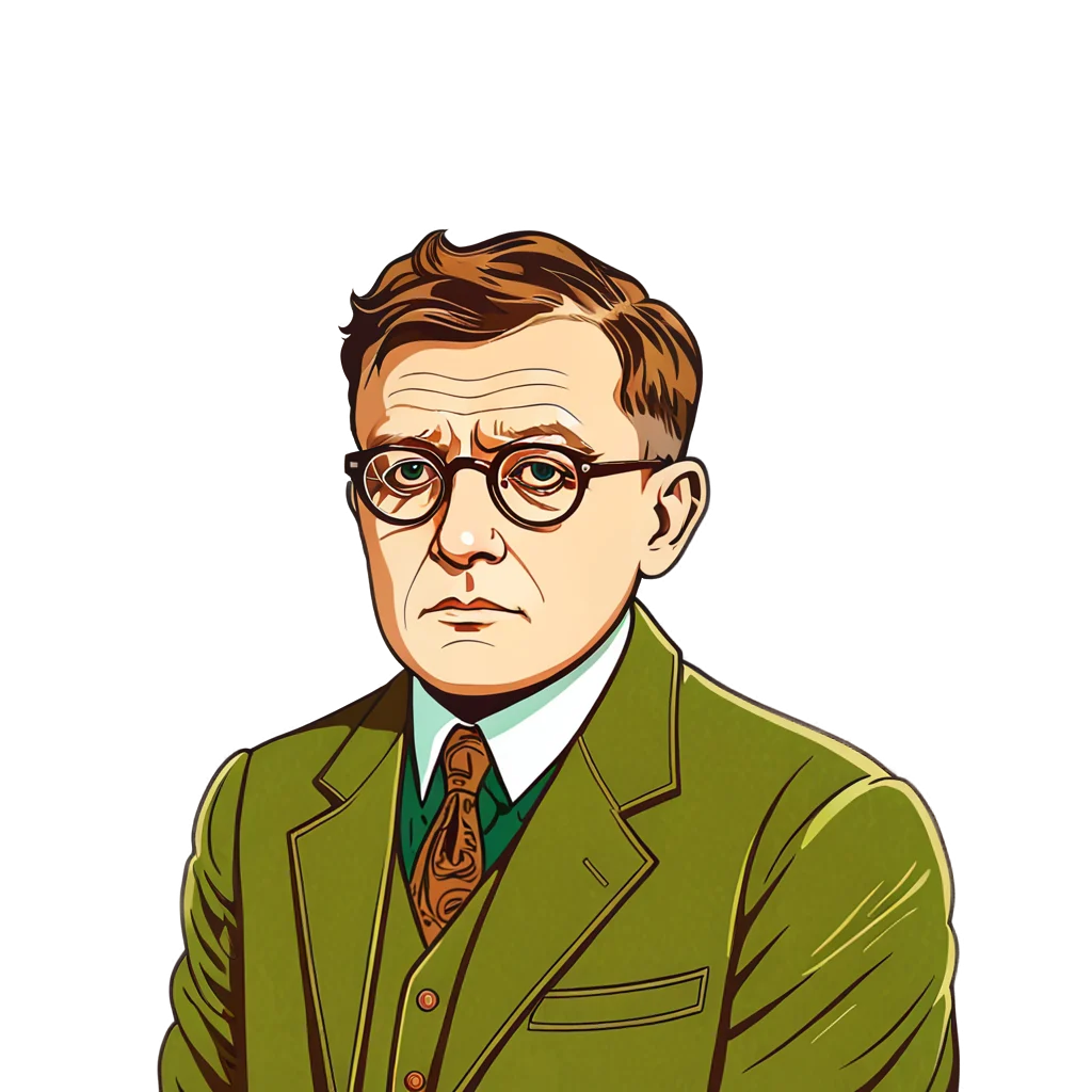 Illustratie van Dmitri Sjostakovitsj